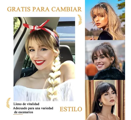 Fleco Postizo Con Clip Extensión Cabello Natural A