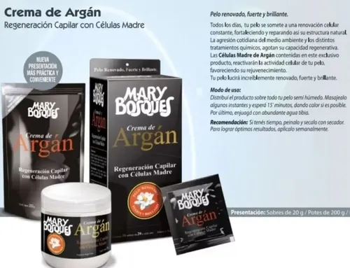 Crema Regeneradora Capilar Argan Mary Bosques Celulas Madre