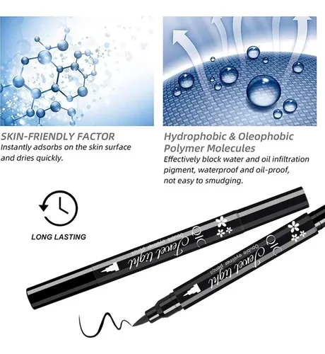Delineador Líquido Go Ho A Prueba De Agua 2 Pcs Corazón Y