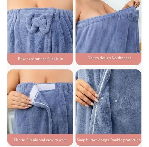 Conjunto De Falda De Baño Y Gorro De Ducha Para Señora Plus