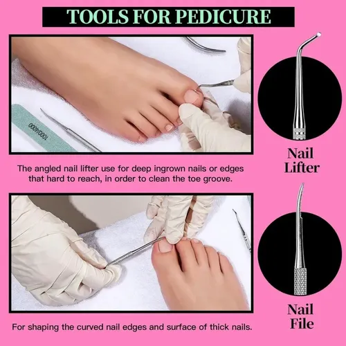 Set Herramientas Manicura Y Pedicura Con Limas Y Alicate .