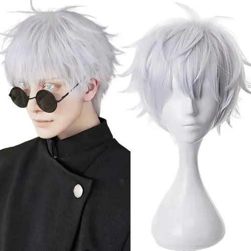 T’ .s New Peluca Jujutsu Kaisen 28 Cm Cosplay Satoru Gojo