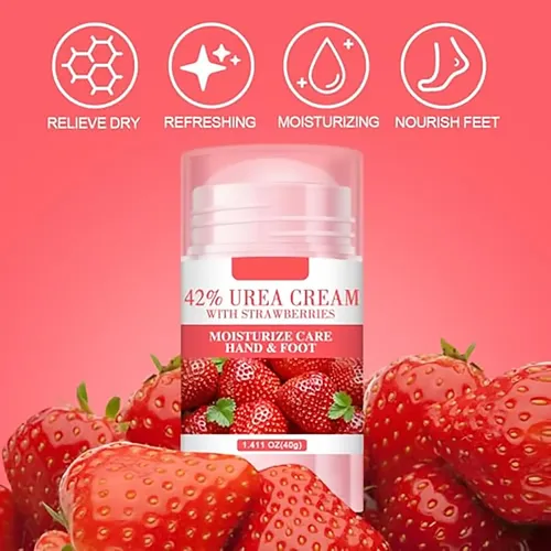 Crema De 42% De Urea Con Extracto De Fresa, Cuidado Hidratante De