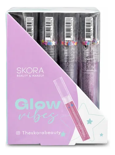 Caja 24 U Brilllo Labial Frutal Con Estrellitas Skora Beauty