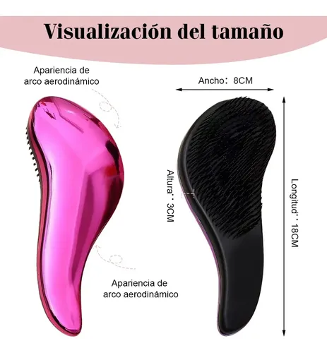 5 Piezas De Peine Para Cabello Y Cepillo Para Desenredar 5 Colores