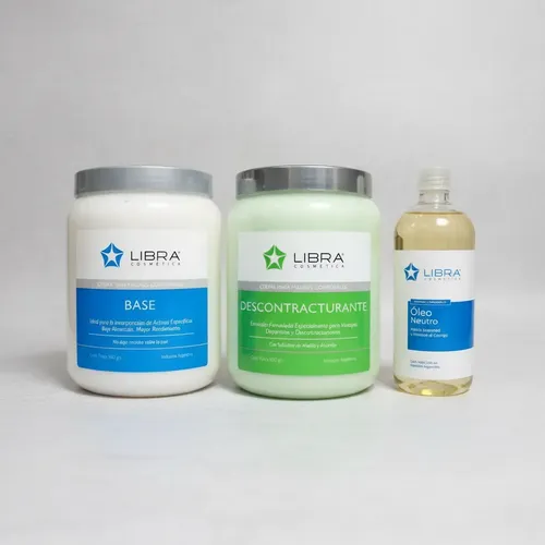 Kit Libra Crema Base 1kg+ Descontracturante 1kg+ Oleo Neutro
