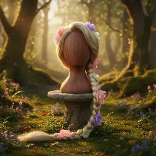 Peluca Rapunzel Hermosa