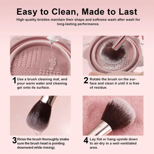14 Pcs Makeup Brushes Set Professional Synthetic Foundation