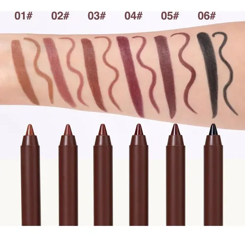 Delineadores Wantuoluo 6 Colores Mates Con Sacapuntas