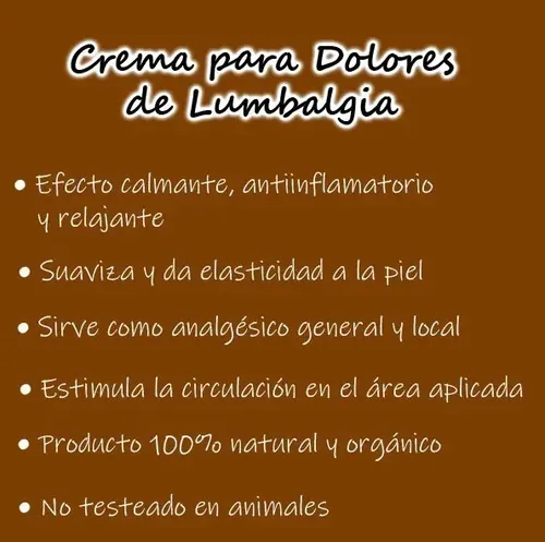 Crema Natural Con Aceites Esenciales: Dolores De Lumbalgia