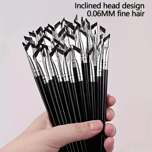 Juego De 10 Brochas Portátiles Para Maquillaje De Ojos, Pinc 181 Eyeliner Brush – 10pc