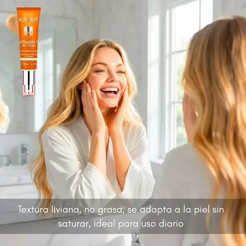 Base Maquillaje Vitamin C Bb Cream Correctora Idraet Medium Medium