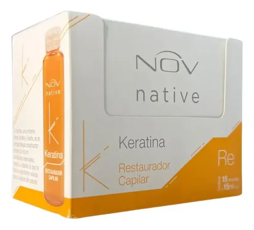 Ampolla Keratina Nov Restaurador Capilar X 12 Unidades