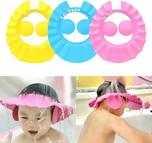 Gorro Sombrero Visera Baño Ducha Protector Oídos Ojos Bebés