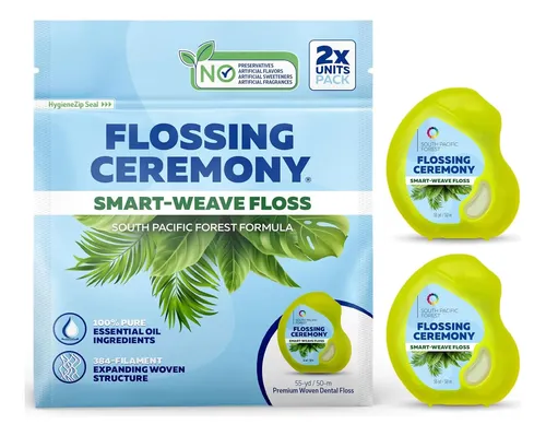Hilo Dental Natural Vegano Eucalipto Y Manuka X2