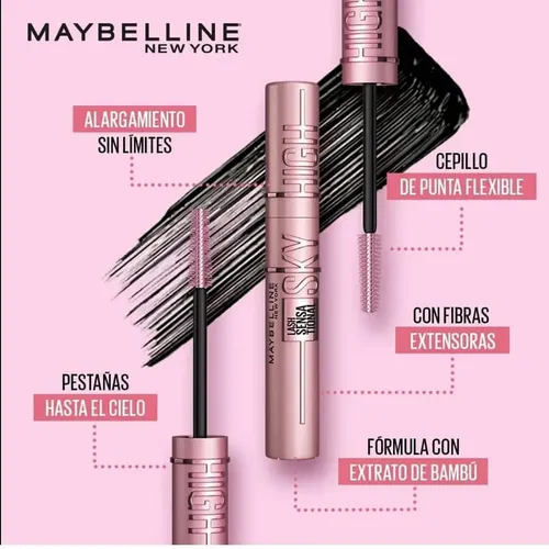 Mascara Pestañas Maybelline Sensational Sky High Lavable