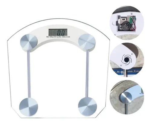 Balanza Digital Vidrio Templado, 180kg – 11385 Color Transparente