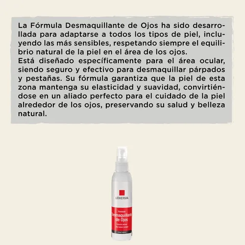 Desmaquillante De Ojos Lidherma Limpieza Spray Pestañas