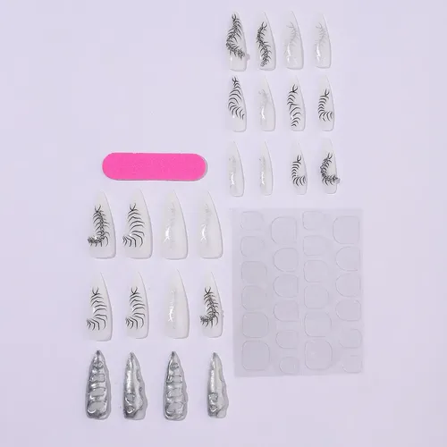 Uñas Postizas Oscuras Y Frescas De Estilo Europeo Y