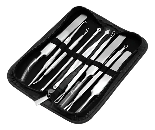 Estuche Kit Belleza Manicuria Acne Puntos Negros Completo