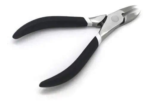 Alicate Curvo Acero Inoxidable Podología Basicare 13cm Negro