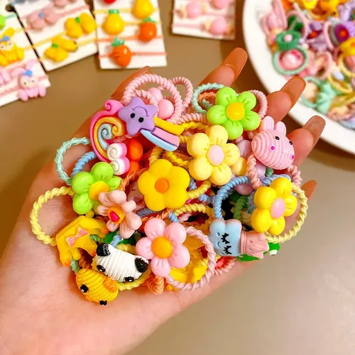 100 Unidades Y Gomas For El Cabello Infantiles D
