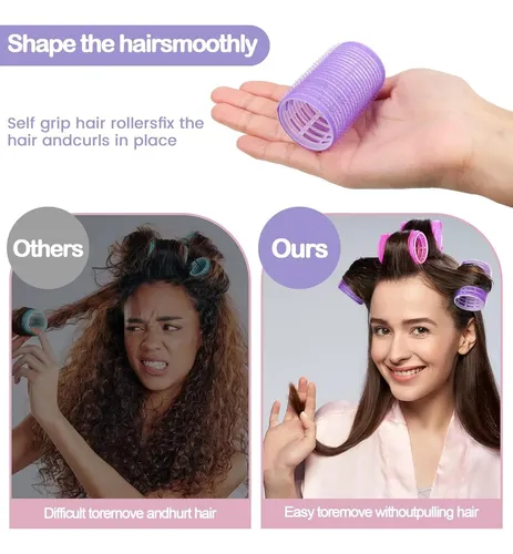 Juego De 33 Rulos Autoadhesivos Elaso Para Cabello Largo Y