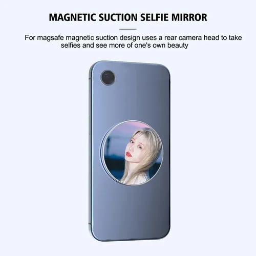 Espejo De Selfie Compacto Con Adhesivo Para Vlog Y Teléfono