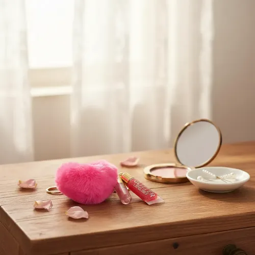 Bálsamo Labial Labios Corazón Llavero Nuevo Cute Rosa Pro
