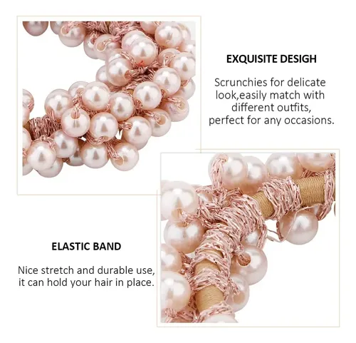 9 Bandas Elásticas Con Perlas Para El Cabello