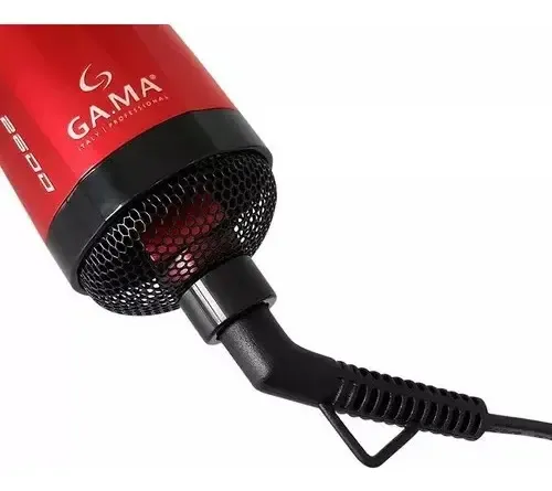 Cepillo Giratorio Secador Ga.ma Profesional Turbo Ion 2600 Color Rojo