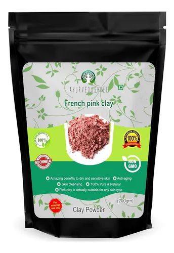 Mascarilla De Arcilla Rosada Francesa Ayurvedashree 200 G