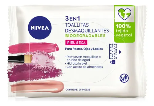Toallitas Desmaquillantes Nivea Suaves X 25 U