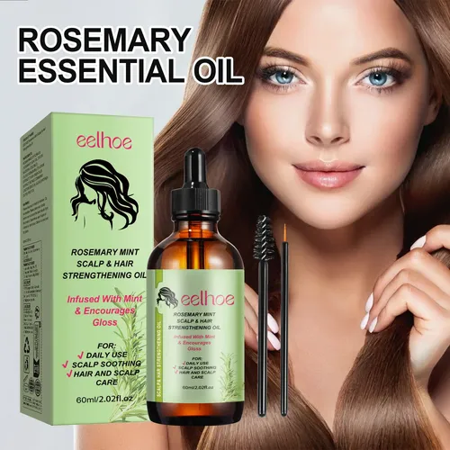 Aceite Esencial De Romero Para Cabello, Cejas Y Pestañas