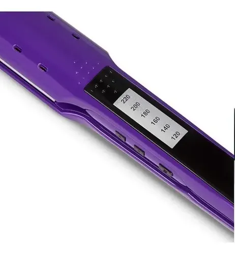 Planchita De Pelo W100 Winco Nano Titanium Ultra Fina Led Color Violeta