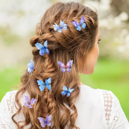 Pinzas Para Pelo Niña Con Moño Y Mariposa, Clip