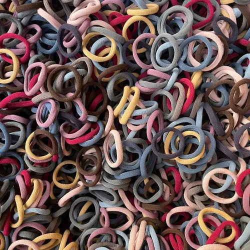 100 Ligas Multicolor Alta Elasticidad Sin Costuras Para Pelo