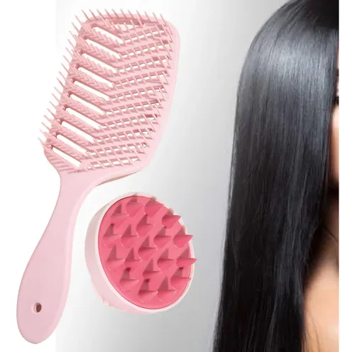 3 Cepillo Desenredante Hollow Out Para Cabello 3 Piezas