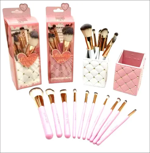 Set X10 Brochas Kabuki Base P/ Brochas Shining You City Girl