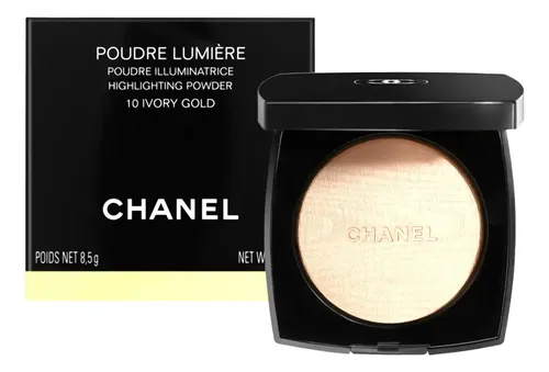 Chanel Iluminador Polvo 10 Ivory Gold Brocha Funda Caja