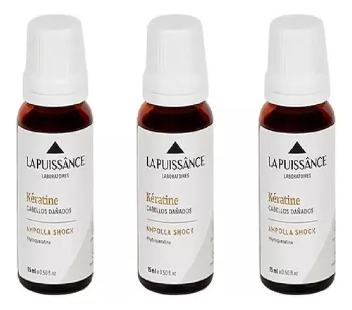 Kit X3 Ampollas Shock Keratina La Puissance X15ml