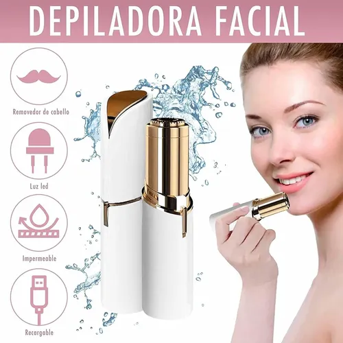 Depiladora Facial Eléctrica Portátil Con Luz Recargable \
