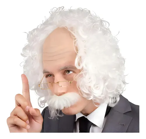 Peluca Pelo Albert Einstein Cientifico Cotillon Disfraz