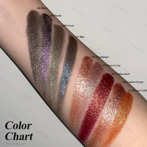 Sombra Kyda Champagne Pink Champ Camaleón Glitter 3 G Con
