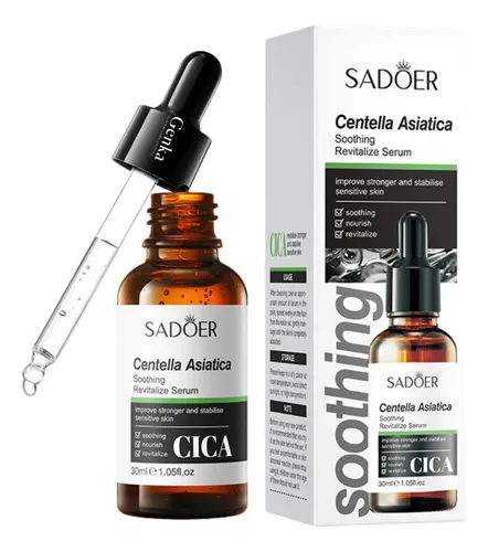Serum Facial Cica Centella Asiatica Calmante 30ml Sadoer Todo Tipo De Piel Día/noche