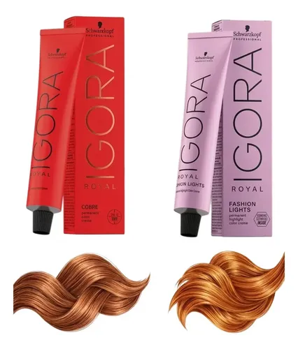 Igora Royal 7.77 + Igora Fashion L77 Tintura Pack Cobrizos