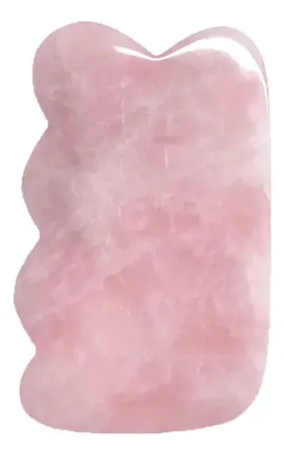 Natural Rose Cuarzo Gua Sha Herramienta Jade Acupuntura