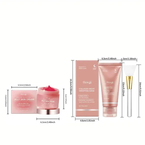 Mascarilla Facial Nocturna De Gelatina De Colágeno De 175 *