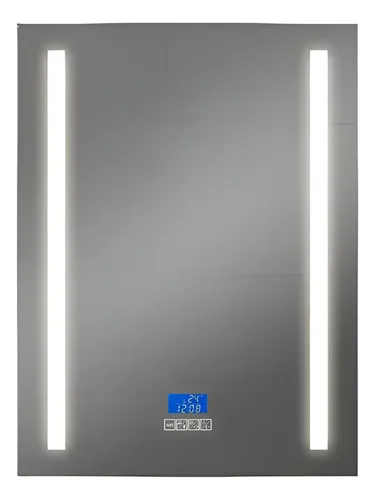 Espejo Rectangular Luz Led Desempañador Baño 80×60 Bluetooth