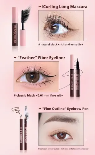 Kit De Maquillaje Completo 9 Piezas, Crema Bb, Cejas, Lápiz